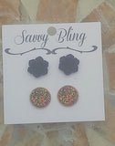 Button Style Earrings