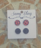 Button Style Earrings