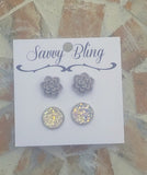 Button Style Earrings