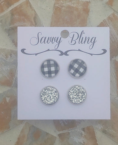 Button Style Earrings