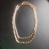 Double The Gold Chain Link Necklace