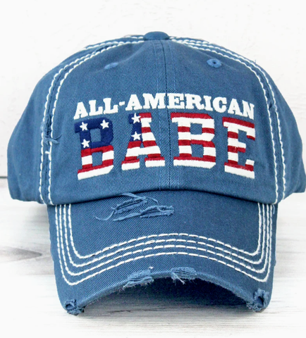 All-American Babe Trucker Hat - Blue